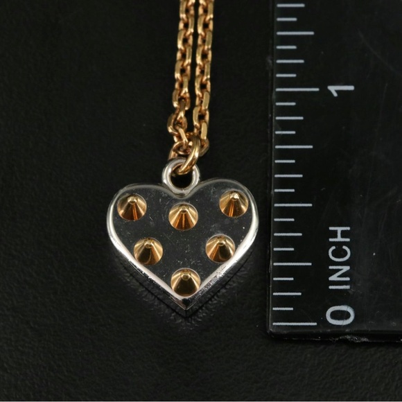 Louis Vuitton spiked heart necklace two tone full inclusion - Picture 4 of 11